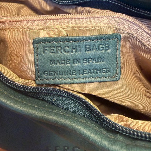 FERCHI Spain Vintage Soft Leather Pleated Hobo Bag: Forest Green (EUC) - Picture 2 of 14